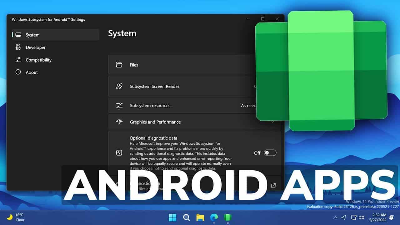 Подсистема Windows для Android
