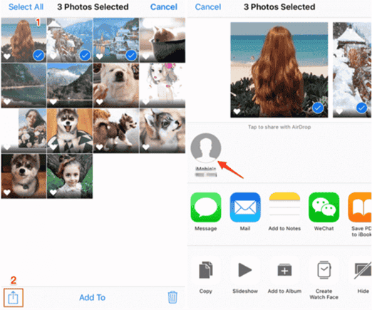 transfer photos from iPhone to your iPad