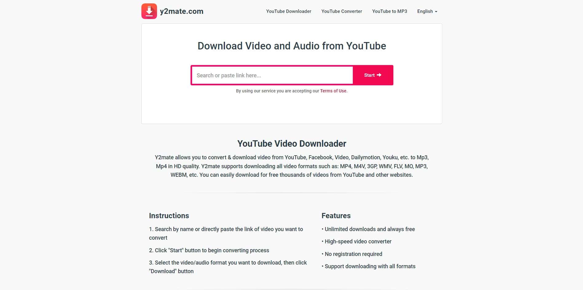y2Mate video downloads