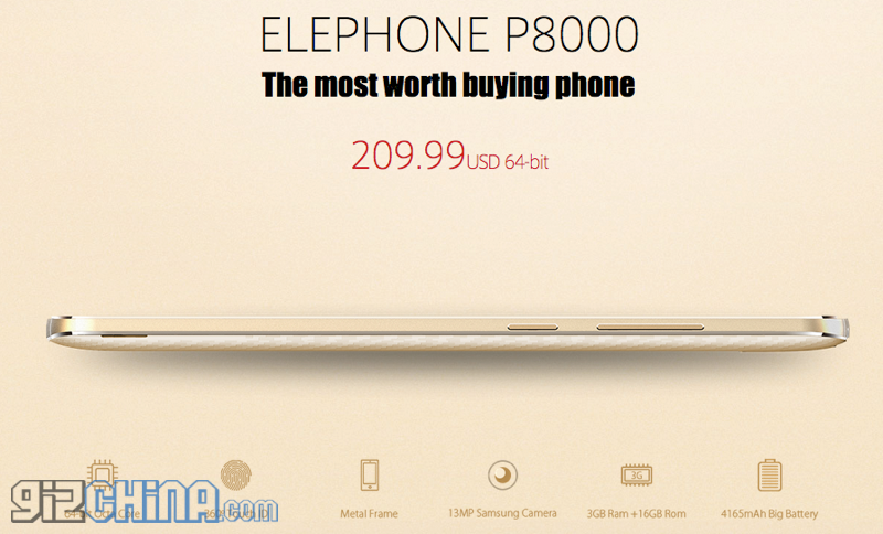 ELEPHONE p8000 specifications