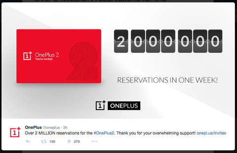 oneplus 2 reservations