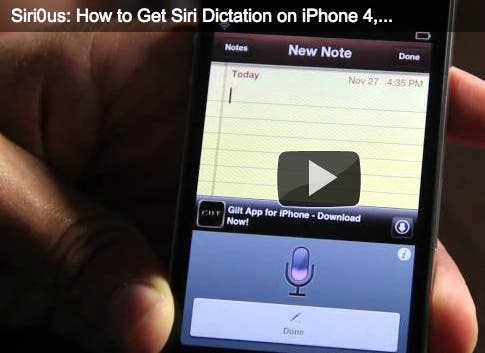 how to get siri dictation iphone 3GS,iphone 4 and ipod