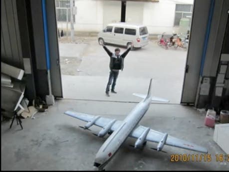 huge chinese made radio control plane hanger