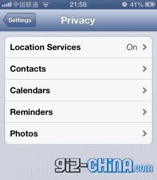 ios 6 privacy settings iphone