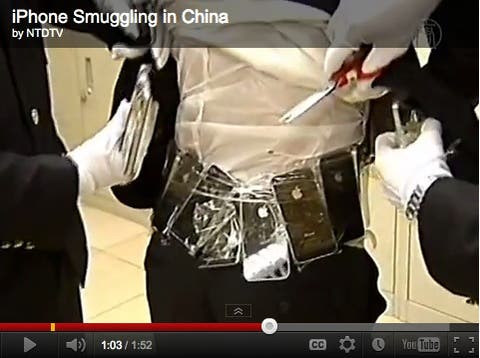 chinese iphone 4s smugglers strap iphones to their bodies