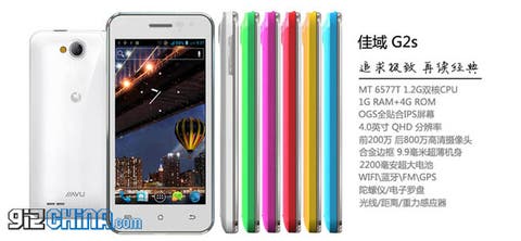 jiayu g2s specifications