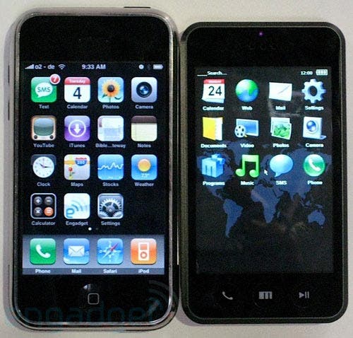 meizu m8 and original iphone