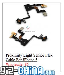Proximity sensor for iPhone 5