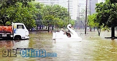 tianjin floods transport